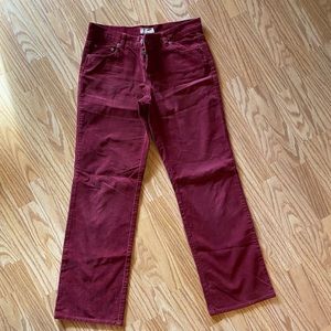 American Eagle Button Fly Cords. Maroon  Size 10